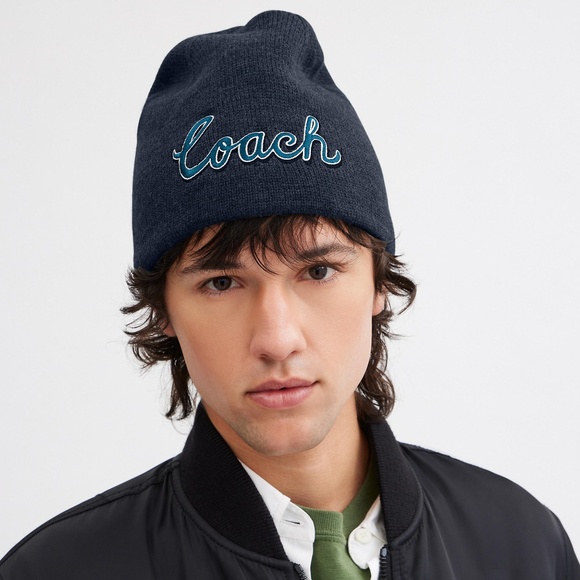 NWT Coach Script Print Knit Beanie & Scarf Bundle - Picture 4 of 17